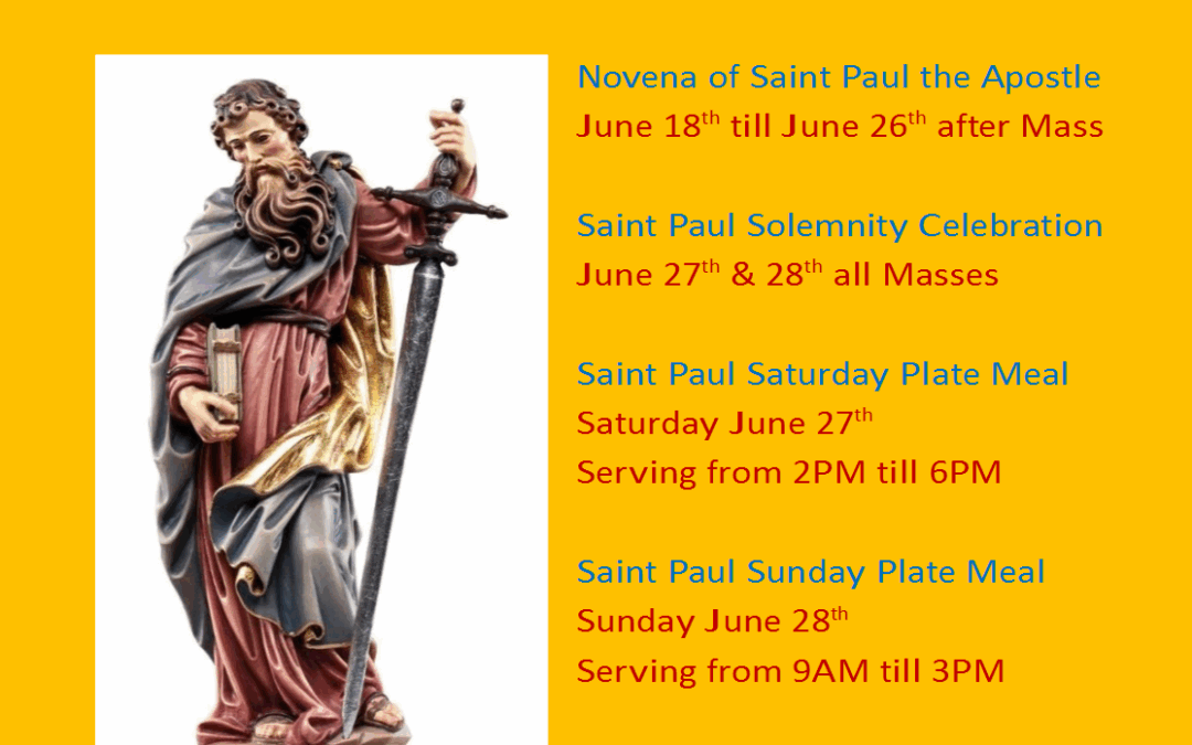 Saint Paul the Apostle Patron Feast