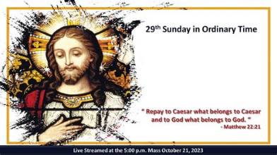 Message of 29th Ordinary Sunday – October 18, 2026